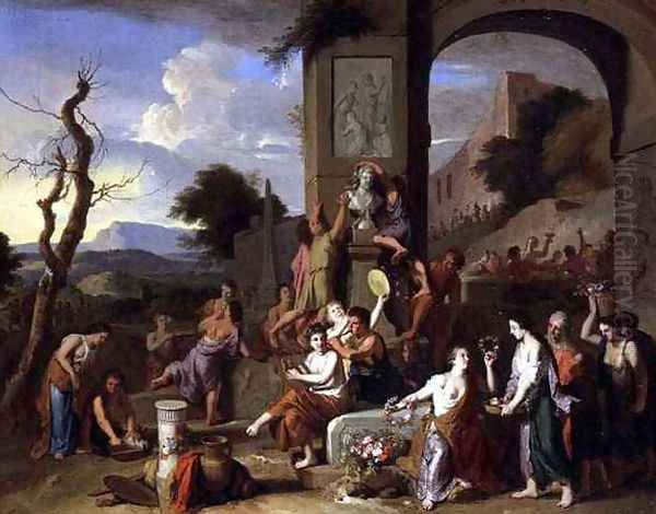 A sacrificial feast among ruins - view 1
