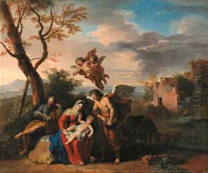 The Rest on the Flight into Egypt by Gerard Hoet