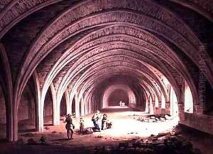 The Cloister at Fountains Abbey by James Halfpenny