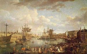 View of the Port at Brest by Jean-Francois Hue