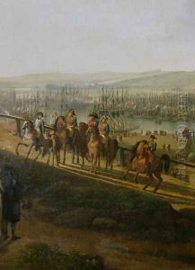 Napoleon Bonaparte 1769-1821 Visiting the Camp at Boulogne in July 1804 by Jean-Francois Hue
