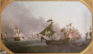 Naval Combat off the Isle of Grenada by Jean-Francois Hue
