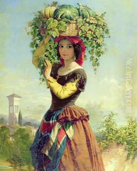 An Italian Fruit Seller - view 1
