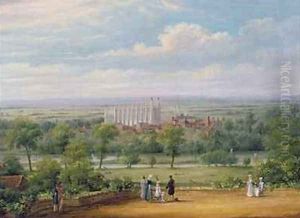 Eton College from the terrace of Windsor Castle Eton College from the terrace of Windsor Castle