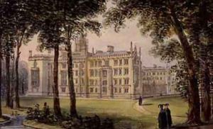 West Front of the New Building of St Johns College Cambridge by Richard Bankes Harraden