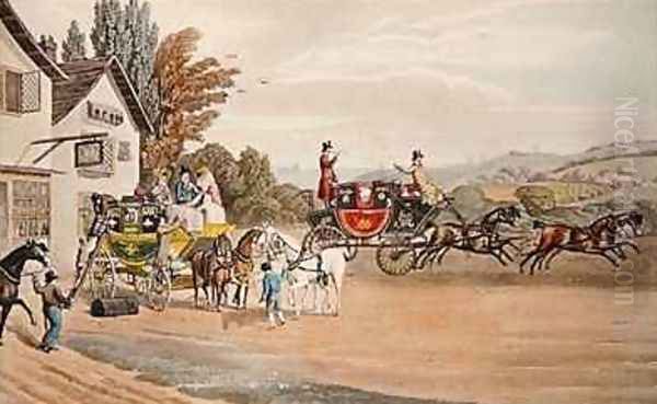 A London Mail and Stage Coach - view 1