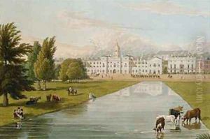 View of the Horse Guards and Melbourne House by Robert the Elder Havell