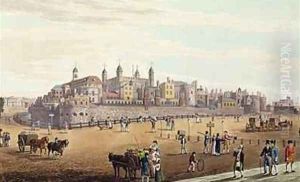 View of the Tower of London and the Mint by Robert the Elder Havell