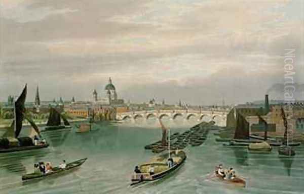 A View of Blackfriars Bridge and St Pauls - view 1