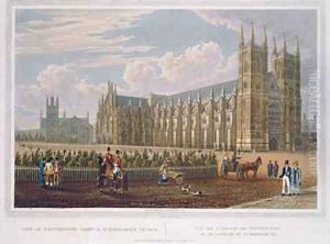 View of Westminster Abbey and St Margarets Church by Robert the Elder Havell