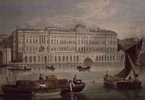 View of Somerset House by Robert the Elder Havell
