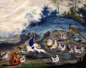 Exotic birds in a picturesque landscape 2