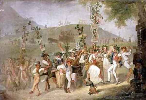 Neapolitan Peasants celebrating a Saints Feast Day - view 1