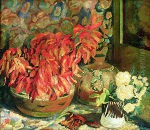 Still Life with Pointsettia by Saturnino Herran