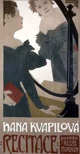 Poster advertising a recital at Mladych Club - view 1