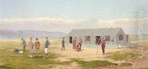 Golfing at Westward Ho by Francis Powell Hopkins