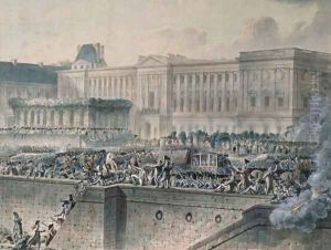 The Arrival of Louis XVI 1754-93 in Front of the Louvre