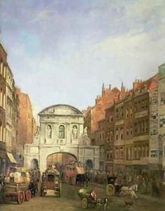 Temple Bar From the Strand by William Haines
