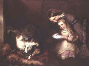 Feeding the Cats by Edward William John Hopley