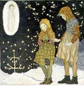 Maria and Berta see a vision of the Christ Child by Gretl Hanuz