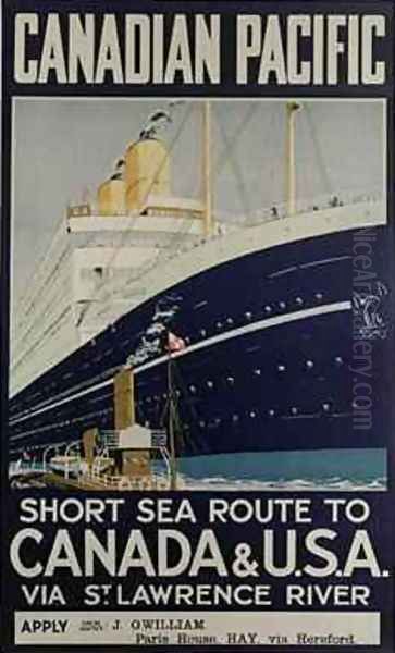 Poster advertising Canadian Pacific ferry company - view 1