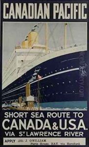 Poster advertising Canadian Pacific ferry company