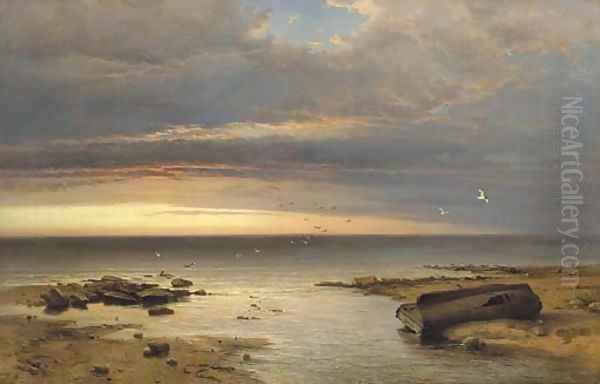 Daybreak night and storm have stolen away and nothing now upon the shore tells the tale of yesterday but a wrecked hope, no calms restore - view 1