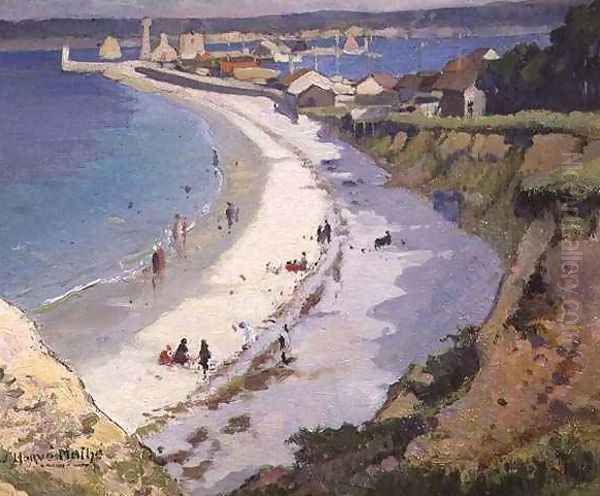View of a beach with houses in the background - view 1