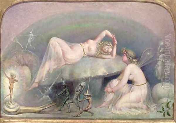 Fairy resting on a Mushroom - view 1