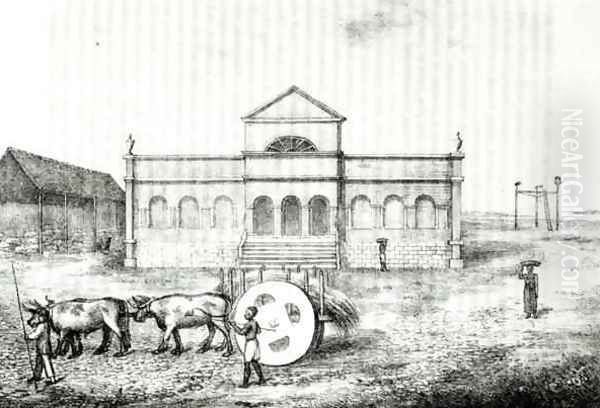 The Rio Exchange a Public Trapiche a Grass Wagon and the Gallows - view 1