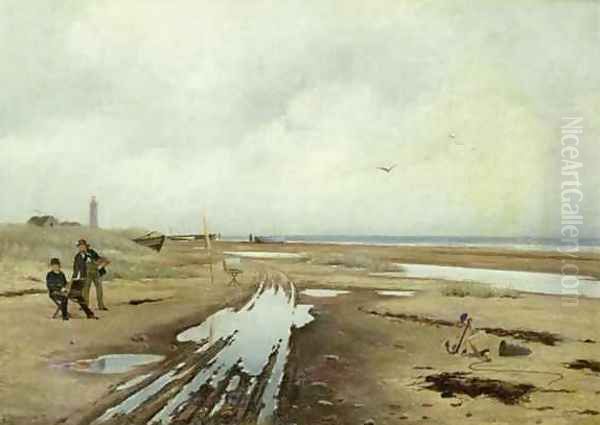 Artists on a Beach - view 1