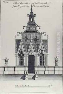The Elevation of a temple partly in the Chinese Taste by Halfpenny, William