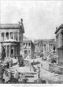 The Roman Forum of Antiquity by Theodor Josef Hubert Hoffbauer