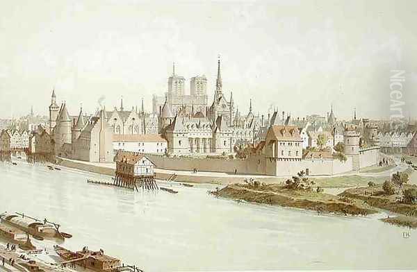 Ile de la Cite in 1530 - view 1