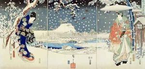 Snow Scene in the Garden of a Daimyo Snow Scene in the Garden of a Daimyo