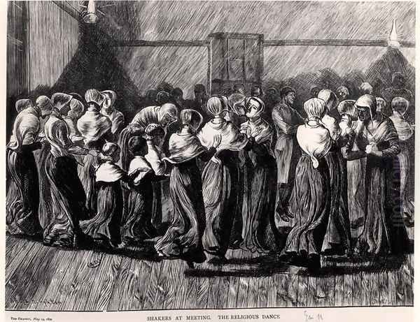 Shakers at a Meeting the Religious Dance - view 1