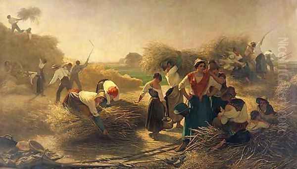 Threshing Rapeseed in the Fields of Lille - view 1