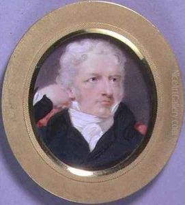 Portrait Miniature of Henry Fuseli 1741-1825 by Moses Haughton