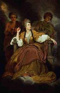 Mrs Siddons 1755-1831 as the Tragic Muse by Moses Haughton