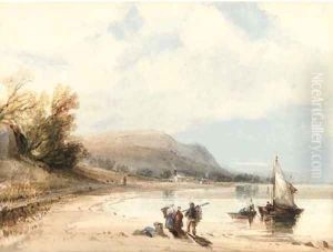 Fisherfolk gossiping on the foreshore