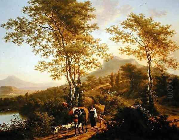 Italian Landscape with Peasants - view 1