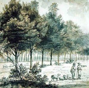 Two Shepherds and an Avenue by Willem de Heusch