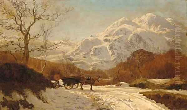 Gathering wood in an Alpine landscape - view 1