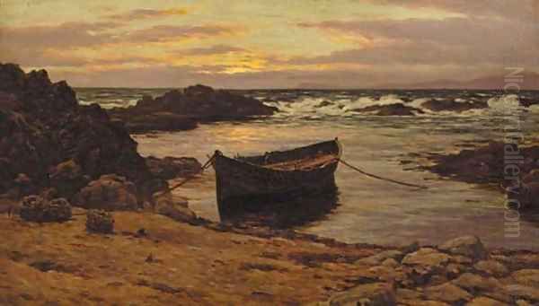 Sunset over the coast - view 1