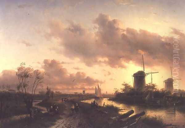 A River Estuary with Figures Repairing a Boat - view 1