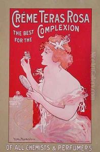 Poster advertising the beauty cream Teras Rosa by Hal Hurst