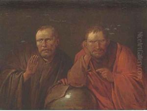 Democritus and Heraclitus by School Of Haarlem