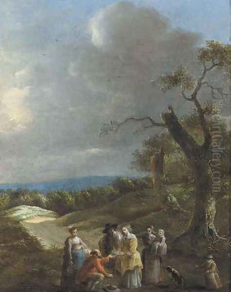 Elegant company on a wooded track - view 1