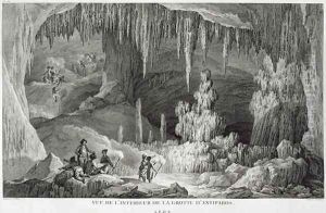View of the Interior of the Grotto of Antiparos by Jean-Baptiste Hilaire