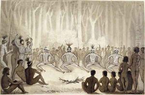 Dance at the Conclusion of the Cawarra Ceremonies by Clement Hodgkinson